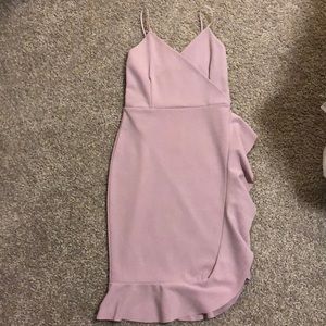 Pretty little things purple wrap midi dress